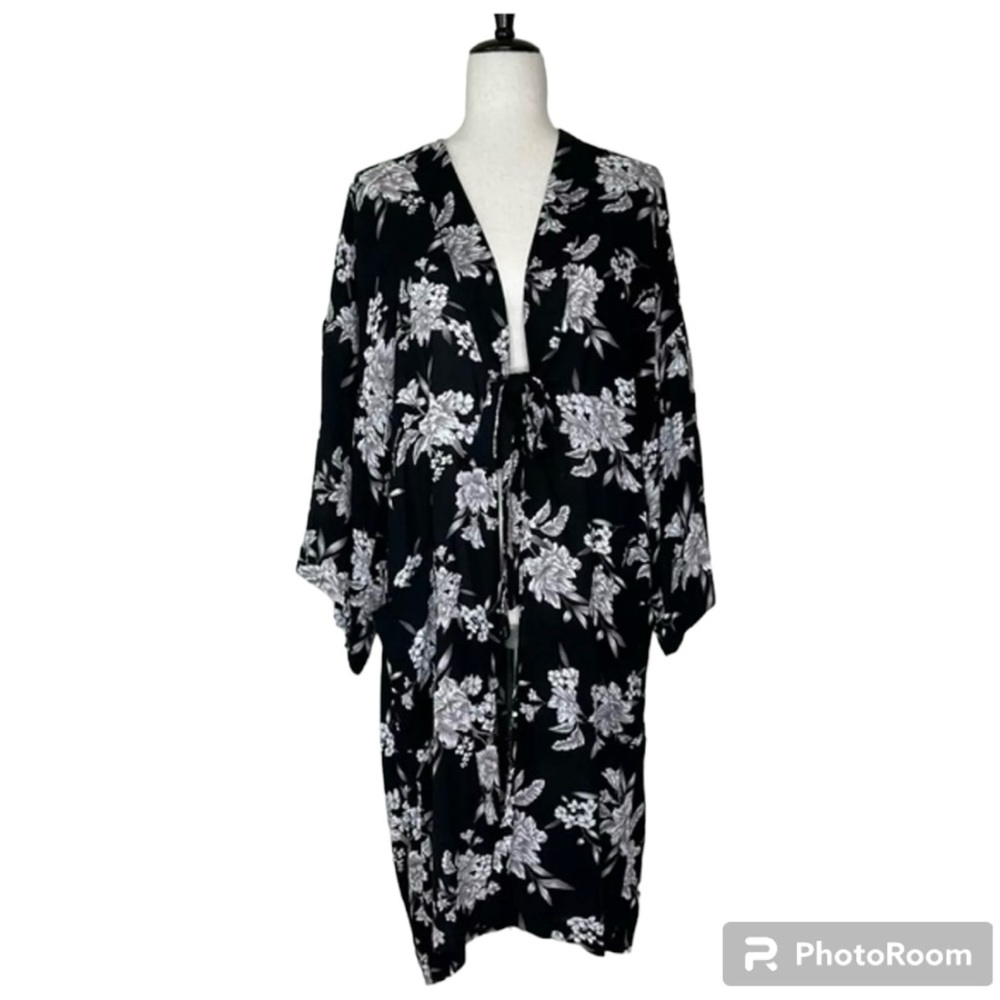 Spiritual Gangster Black Floral “Maya” Kimono OSFM, NEW NIP - Picture 2 of 8